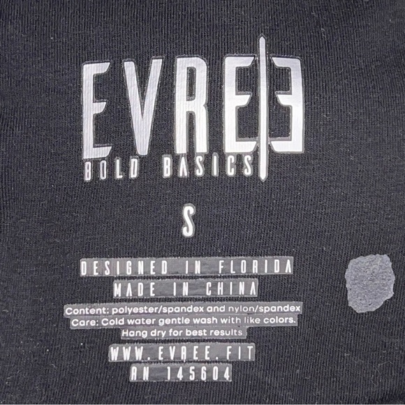 Small Evree Navy Blue Sports Bra Zebra Mesh Back Panel Racerback Removable Cups - Picture 9 of 10